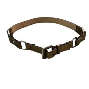 Via Spiga Vintage Bronze Metallic Italian Leather  Women's Belt Size Medium